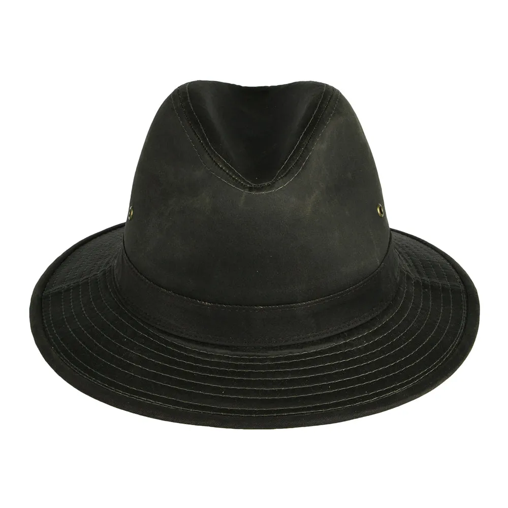Dorfman Pacific Hats Weathered Cotton Safari Hat - Loden