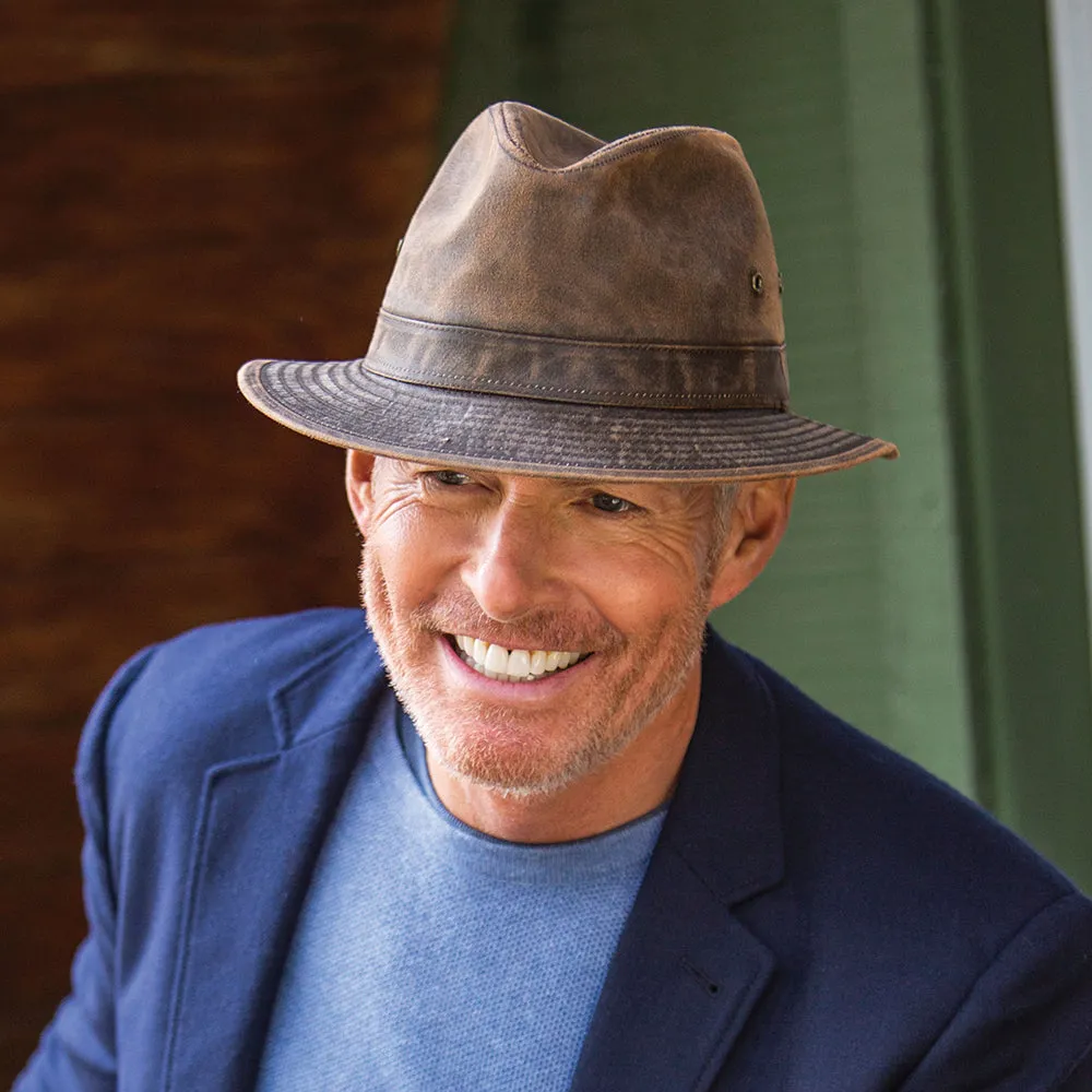 Dorfman Pacific Hats Weathered Cotton Safari Hat - Loden