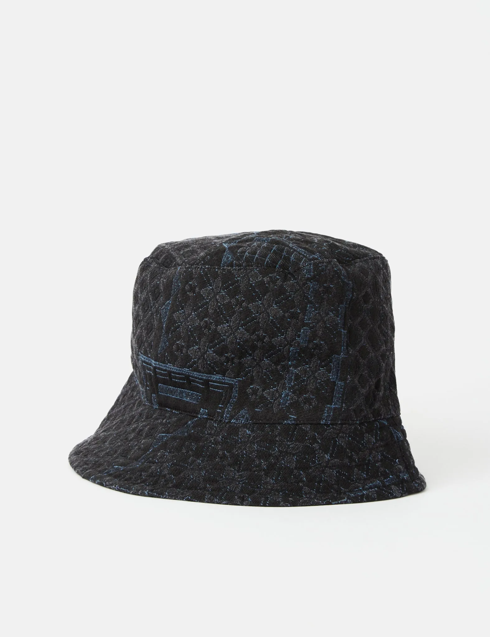 Engineered Garments Bucket Hat (Jacquard) - Black/Navy Blue