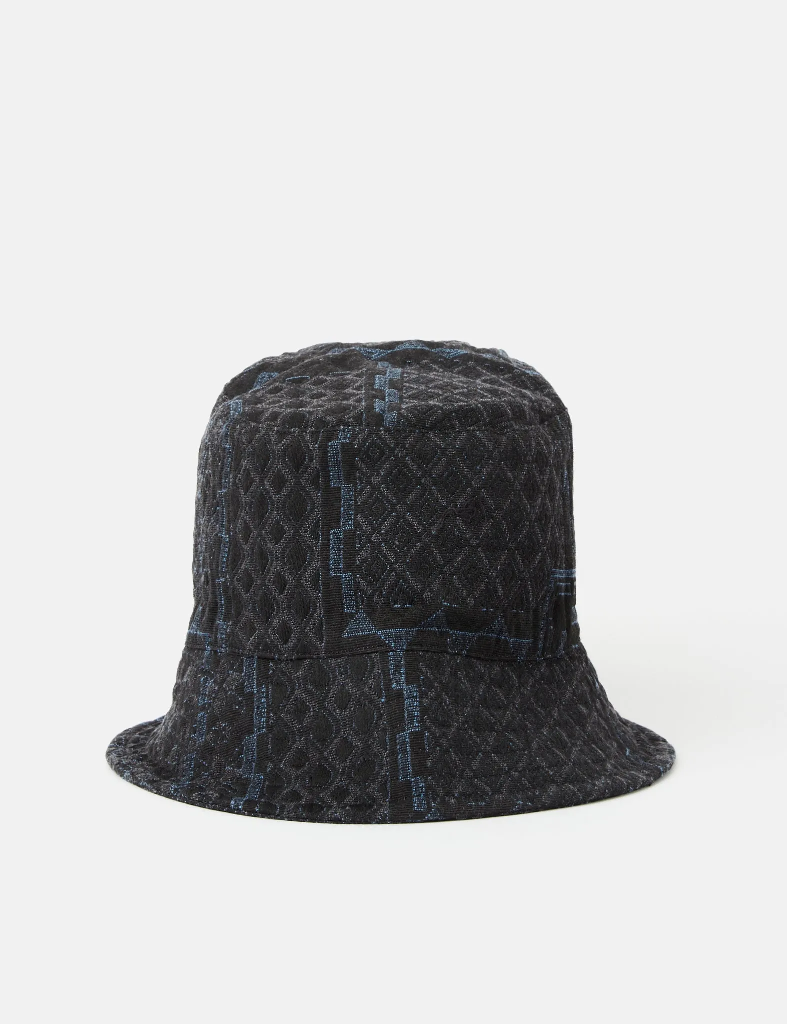 Engineered Garments Bucket Hat (Jacquard) - Black/Navy Blue