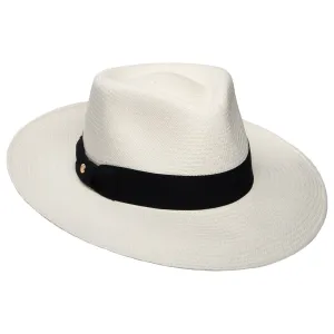 Failsworth Hats Chatsworth Panama Fedora Hat - Bleach-Black