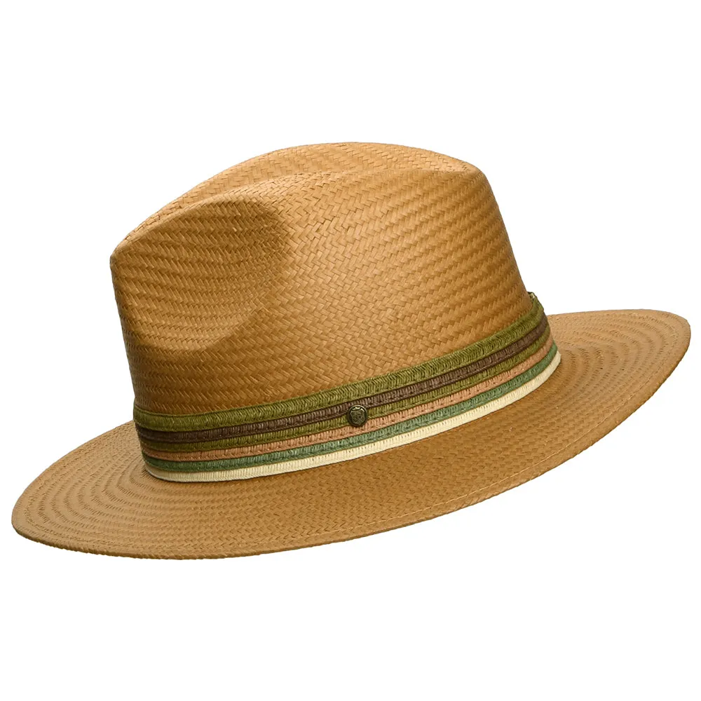 Failsworth Hats Corsica Toyo Straw Fedora Hat - Tobacco