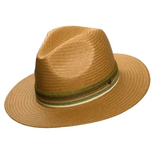 Failsworth Hats Corsica Toyo Straw Fedora Hat - Tobacco
