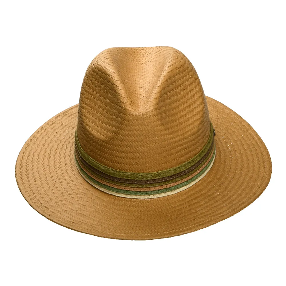 Failsworth Hats Corsica Toyo Straw Fedora Hat - Tobacco