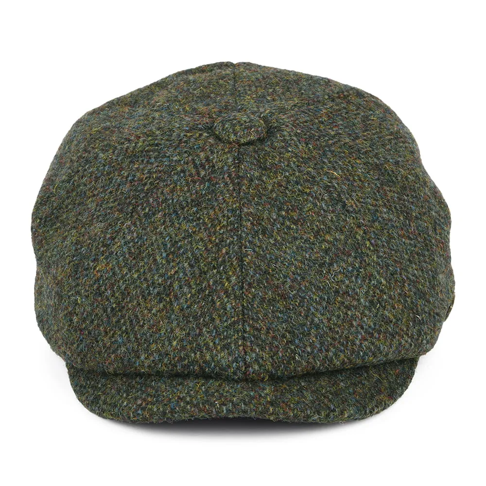 Failsworth Hats HARRIS TWEED Herringbone Carloway Newsboy Cap - Forest