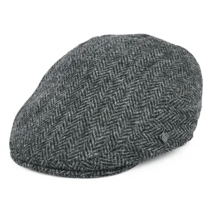 Failsworth Hats HARRIS TWEED Herringbone Stornoway Flat Cap - Grey