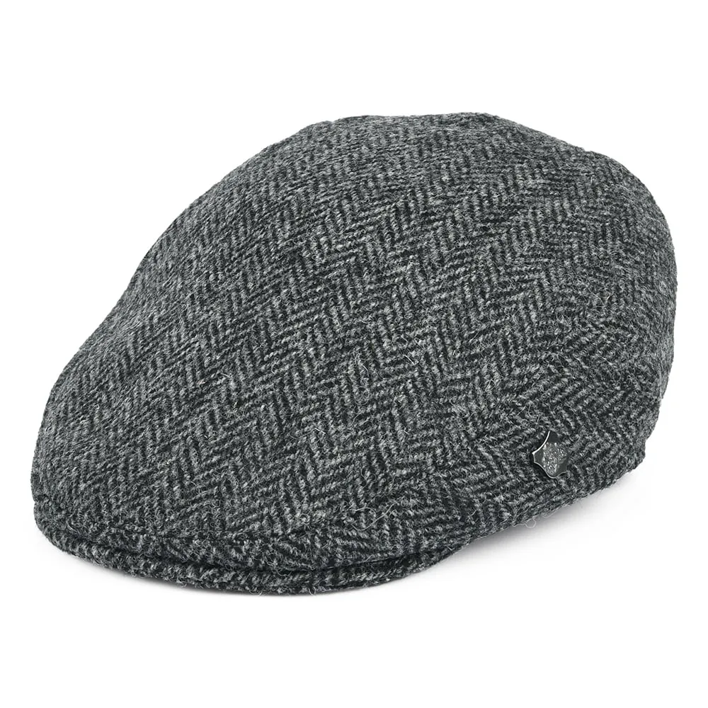 Failsworth Hats HARRIS TWEED Herringbone Stornoway Flat Cap - Grey