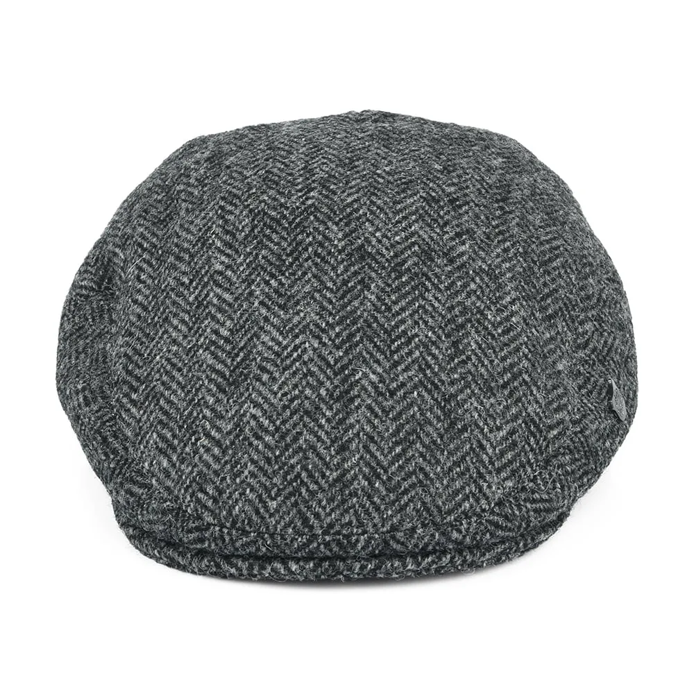 Failsworth Hats HARRIS TWEED Herringbone Stornoway Flat Cap - Grey