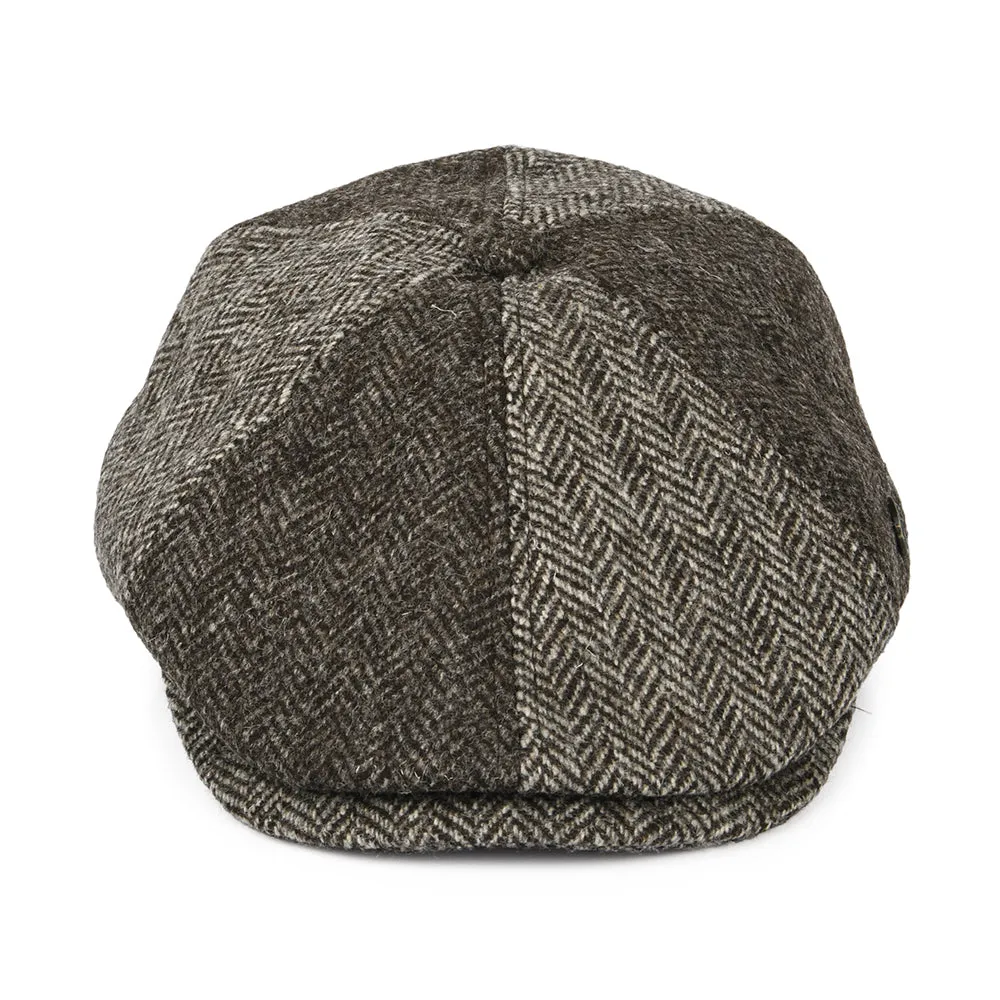 Failsworth Hats Hexham British Wool Newsboy Cap - Light Brown-Dark Brown