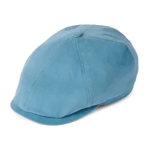 Failsworth Hats Hudson Cotton Canvas Newsboy Cap - Sky Blue-Sage