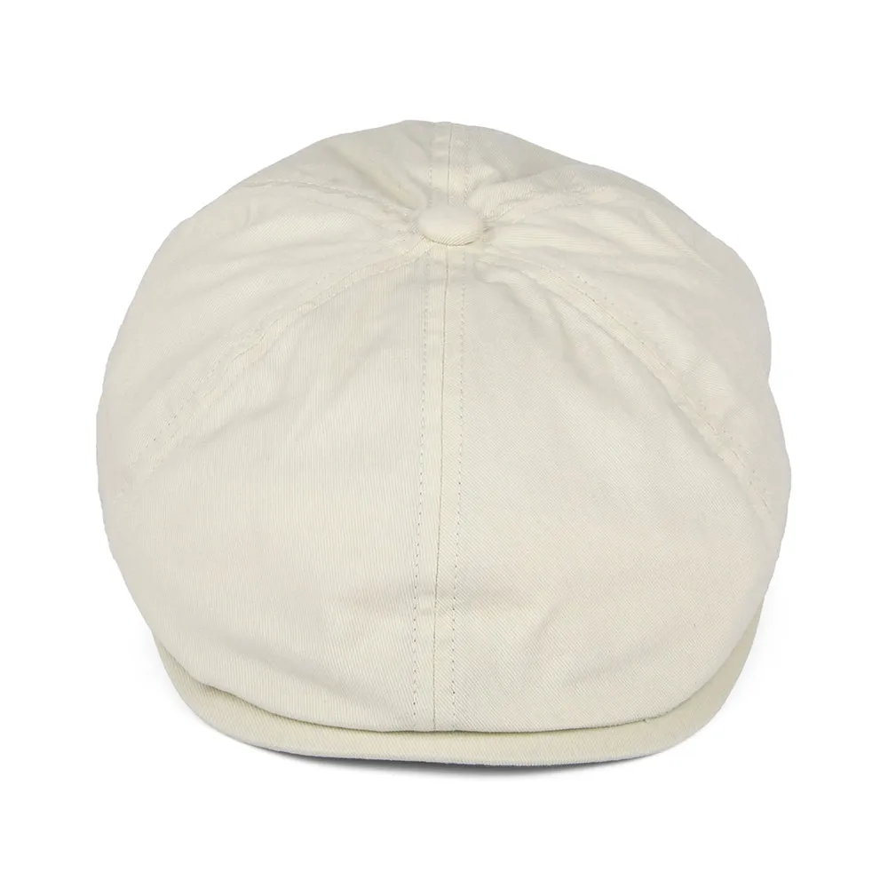 Failsworth Hats Hudson Cotton Canvas Newsboy Cap - Stone-Navy