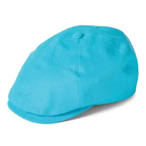 Failsworth Hats Hudson Irish Linen Newsboy Cap - Aqua