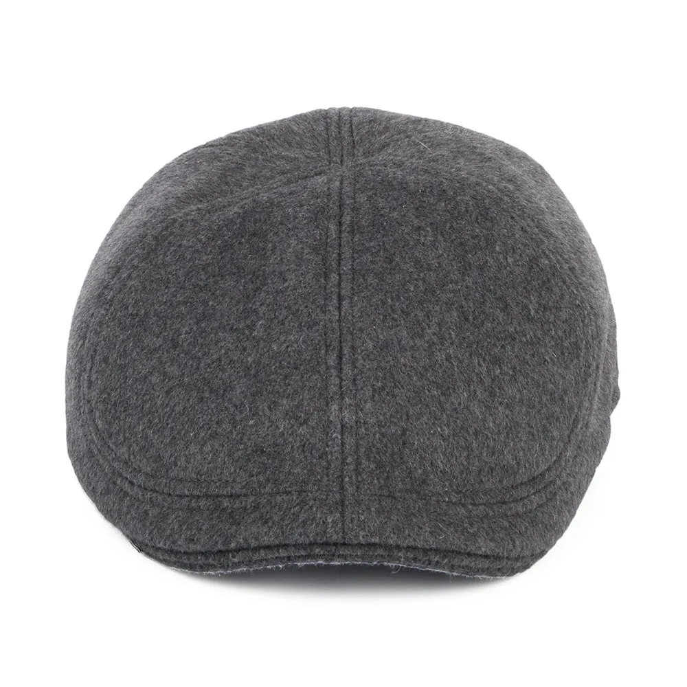 Failsworth Hats Porto Brushed Wool Blend Duckbill Flat Cap - Grey