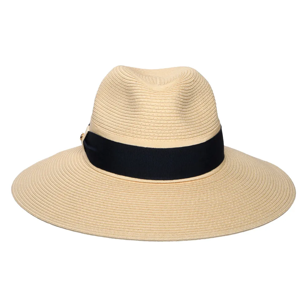 Failsworth Hats Positano Wide Brim Summer Fedora Hat - Natural