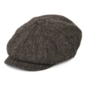 Failsworth Hats Rothbury British Wool Newsboy Cap - Dark Brown