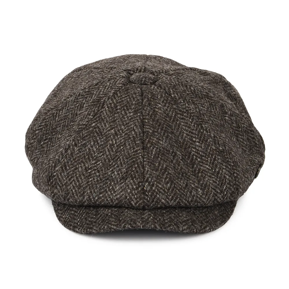Failsworth Hats Rothbury British Wool Newsboy Cap - Dark Brown