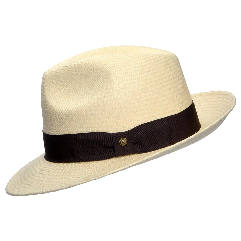 Failsworth Hats Snap Brim Panama Fedora Hat - Natural