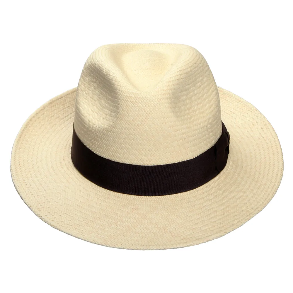 Failsworth Hats Snap Brim Panama Fedora Hat - Natural