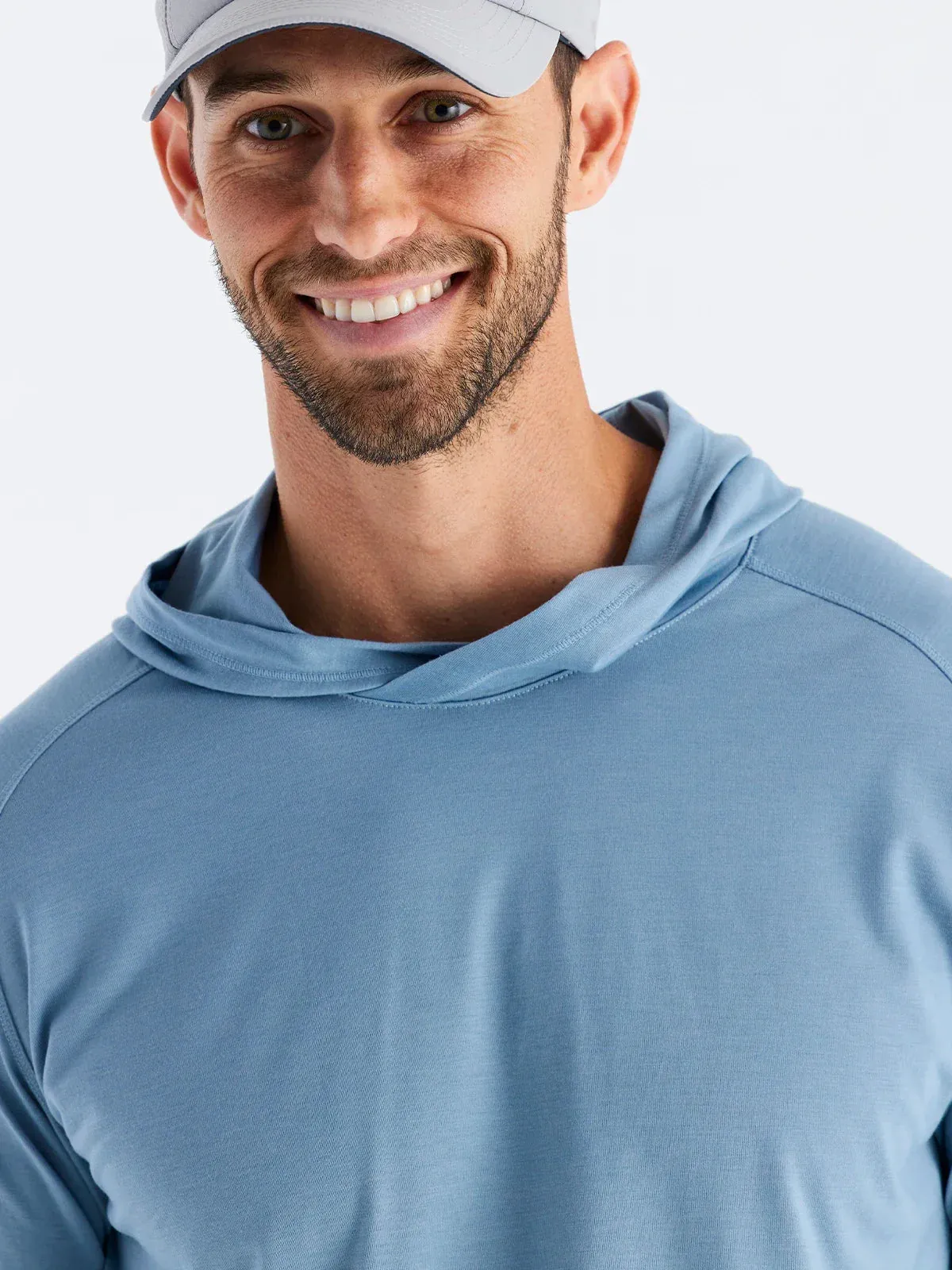 Free Fly Men's Elevate Hoodie in Blue Fog