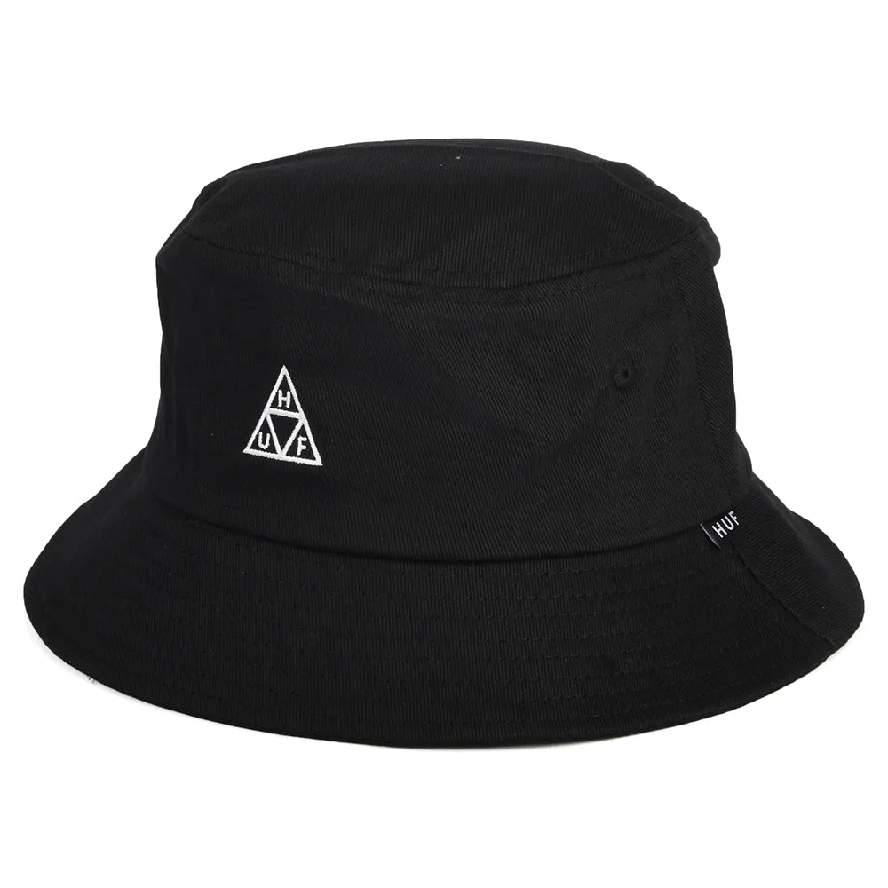 HUF Essentials Triple Triangle Cotton Bucket Hat - Black