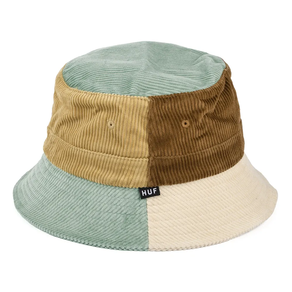 HUF Multi Panel Corduroy Bucket Hat - Light Blue