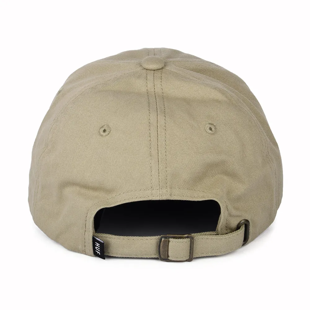 HUF Original Logo Curved Brim Cotton Baseball Cap - Oatmeal