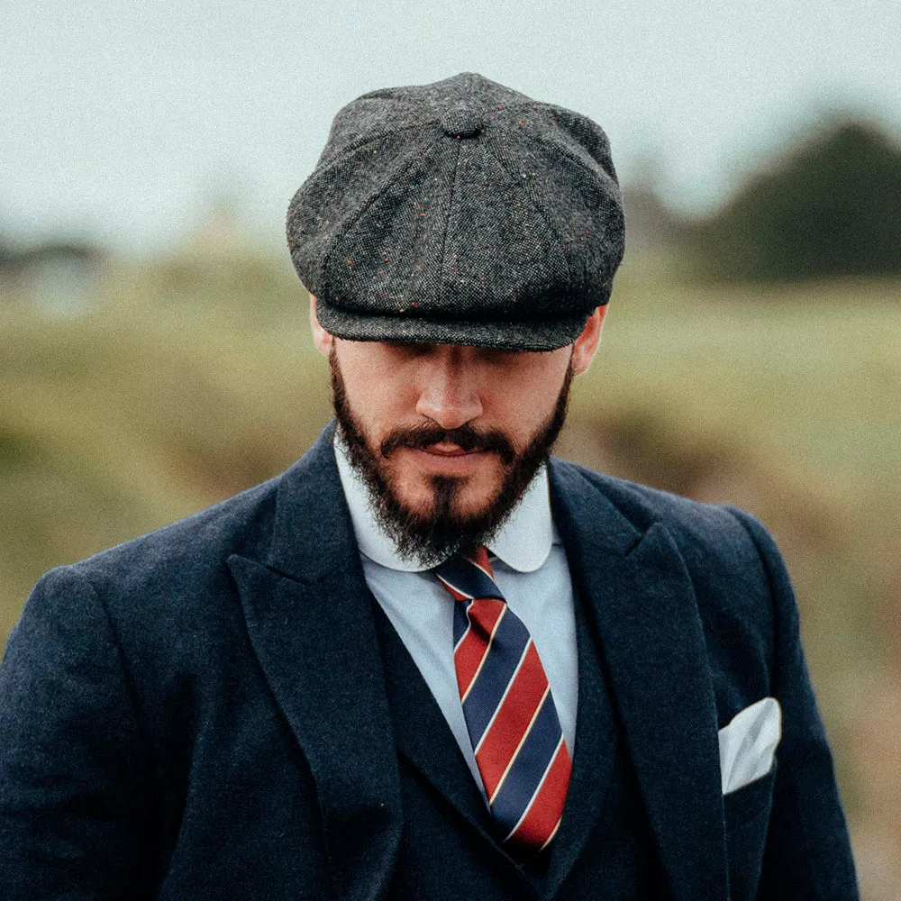Jaxon & James Blackheath Speckled Marl Newsboy Cap - Black-Multi