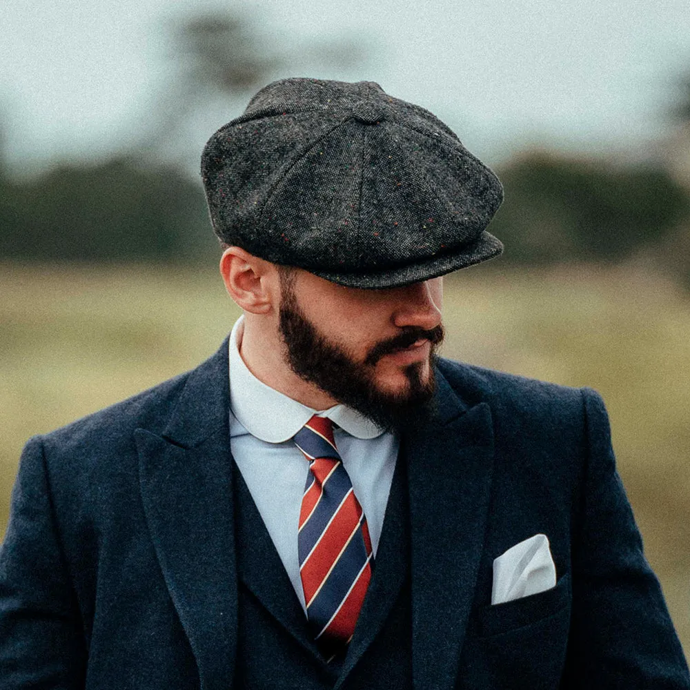 Jaxon & James Blackheath Speckled Marl Newsboy Cap - Black-Multi