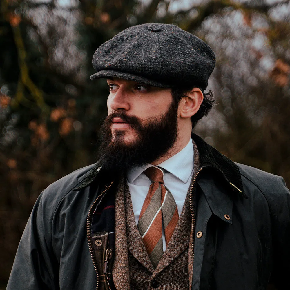 Jaxon & James Blackheath Speckled Marl Newsboy Cap - Black-Multi