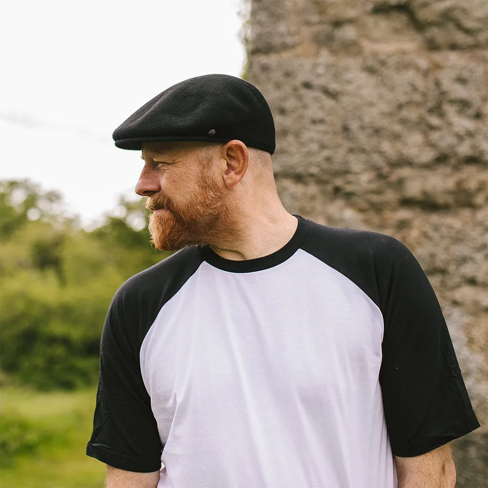 Jaxon & James Classic Wool Flat Cap - Black