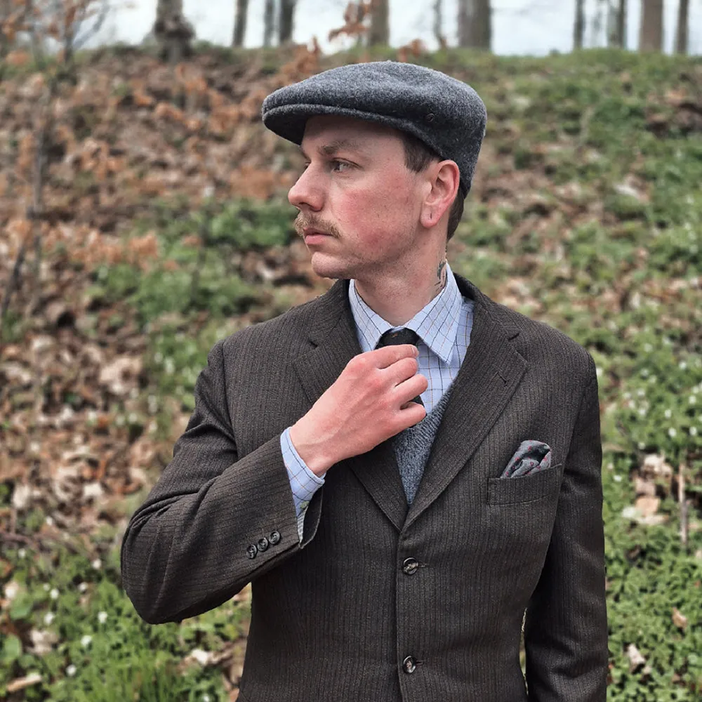 Jaxon & James Classic Wool Flat Cap - Charcoal