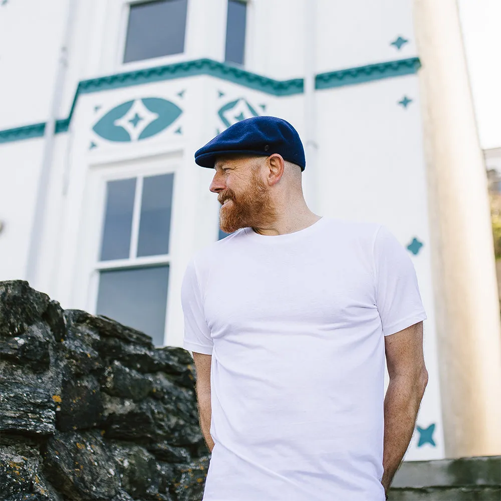 Jaxon & James Classic Wool Flat Cap - Navy Blue