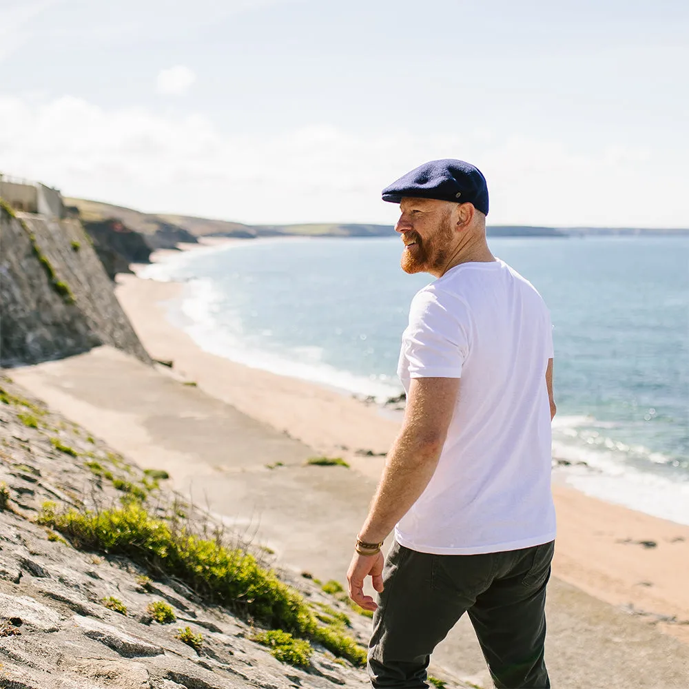Jaxon & James Classic Wool Flat Cap - Navy Blue