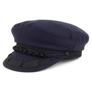 Jaxon & James Classic Wool Greek Fisherman Cap - Navy Blue
