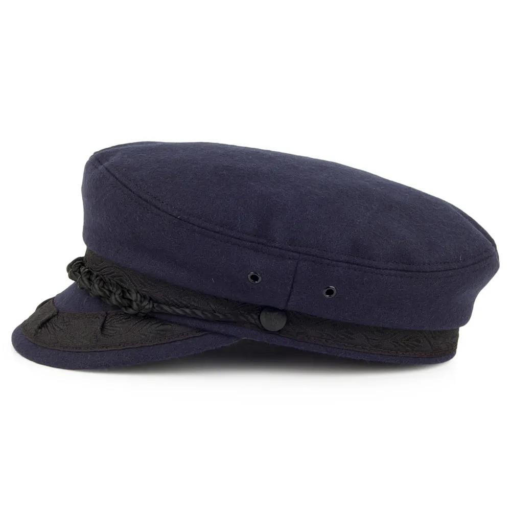 Jaxon & James Classic Wool Greek Fisherman Cap - Navy Blue