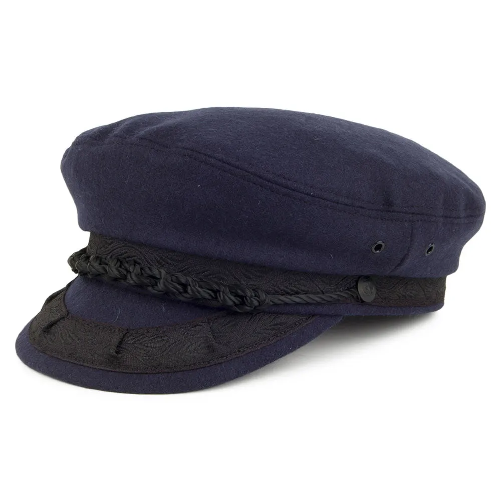 Jaxon & James Classic Wool Greek Fisherman Cap - Navy Blue