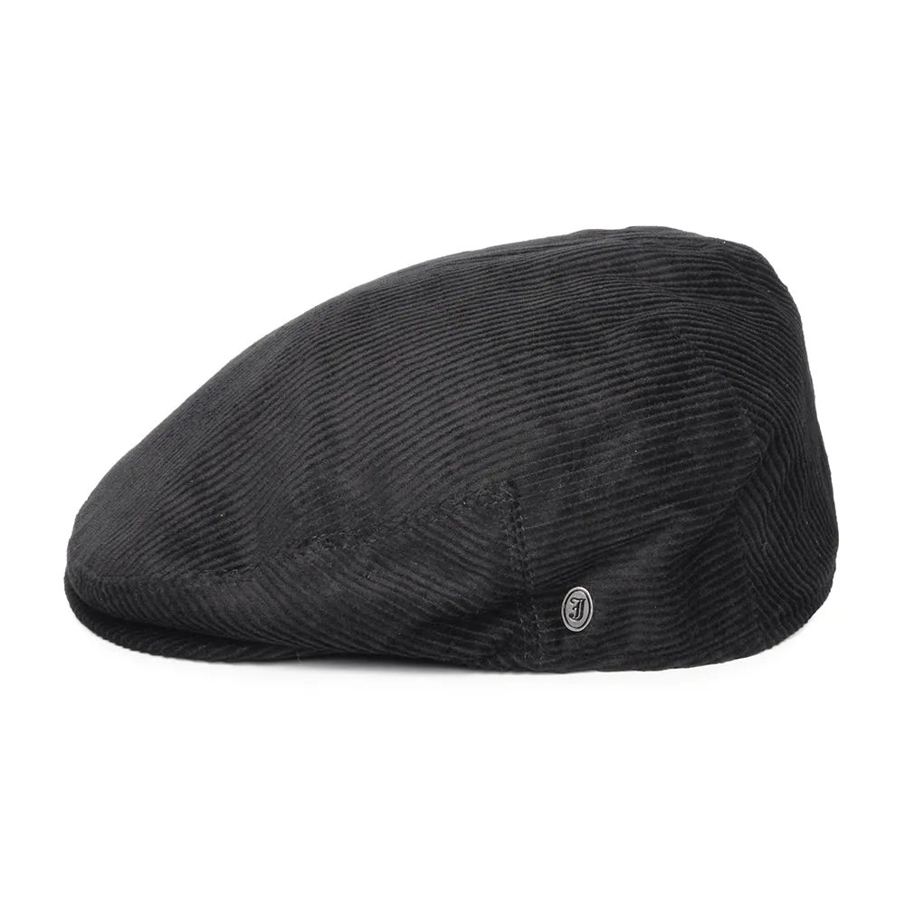 Jaxon & James Corduroy Flat Cap - Black