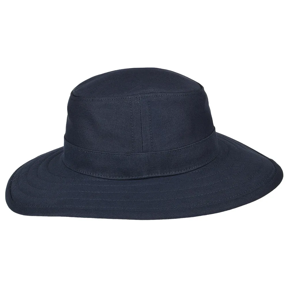 Jaxon & James Cotton Canvas Packable Sun Hat - Navy Blue