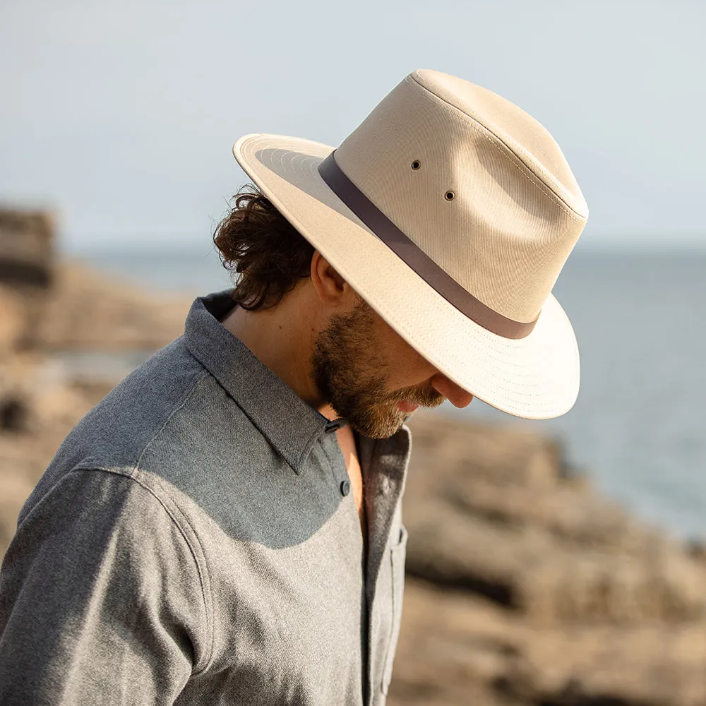 Jaxon & James Cotton Safari Fedora Hat - British Tan