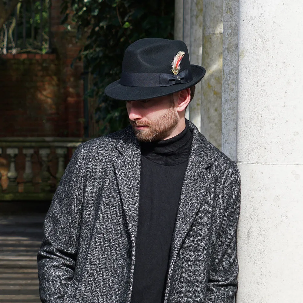 Jaxon & James Crushable Blues Trilby Hat - Black