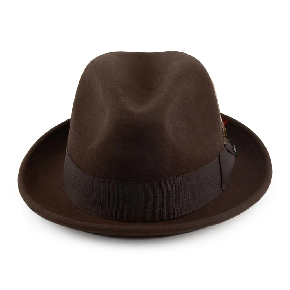 Jaxon & James Crushable Blues Trilby Hat - Brown