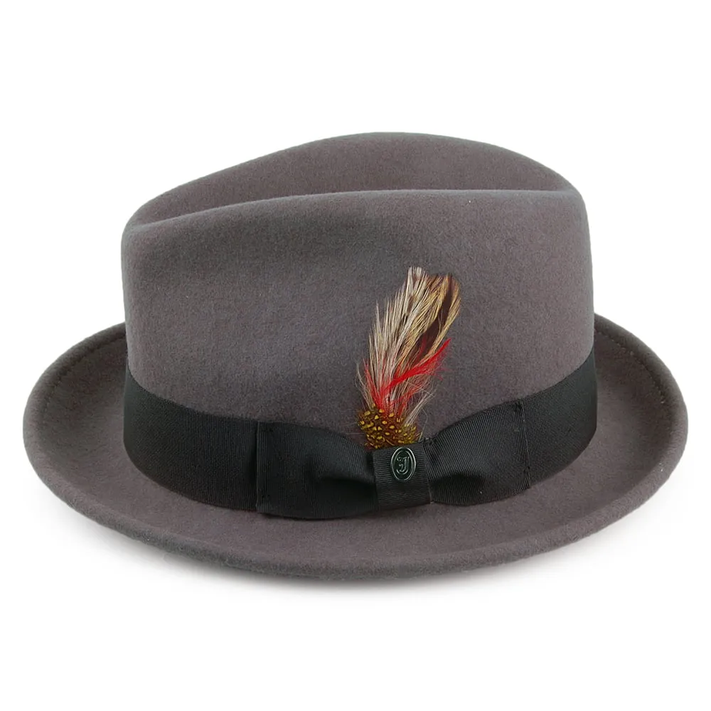 Jaxon & James Crushable Blues Trilby Hat - Grey