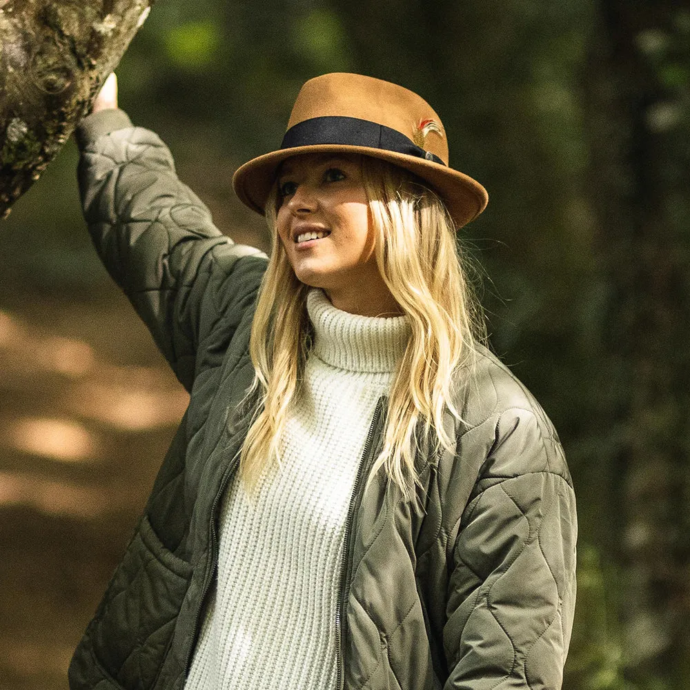 Jaxon & James Crushable Blues Trilby Hat - Pecan