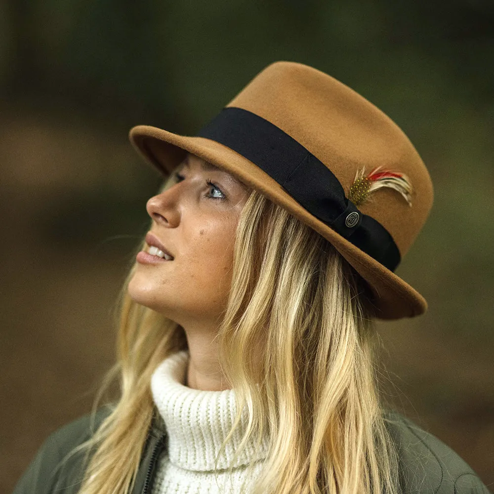 Jaxon & James Crushable Blues Trilby Hat - Pecan