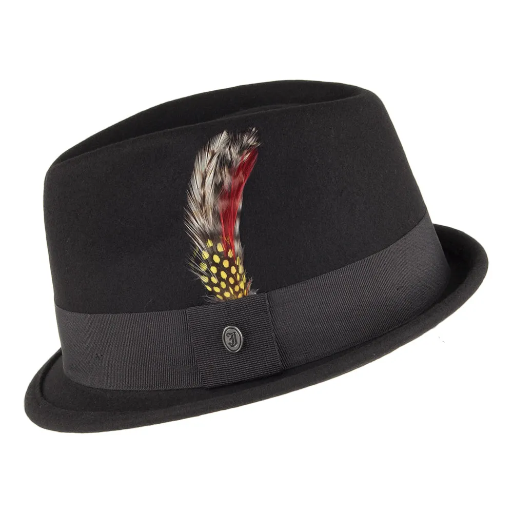 Jaxon & James Dekker Crushable Trilby Hat - Black