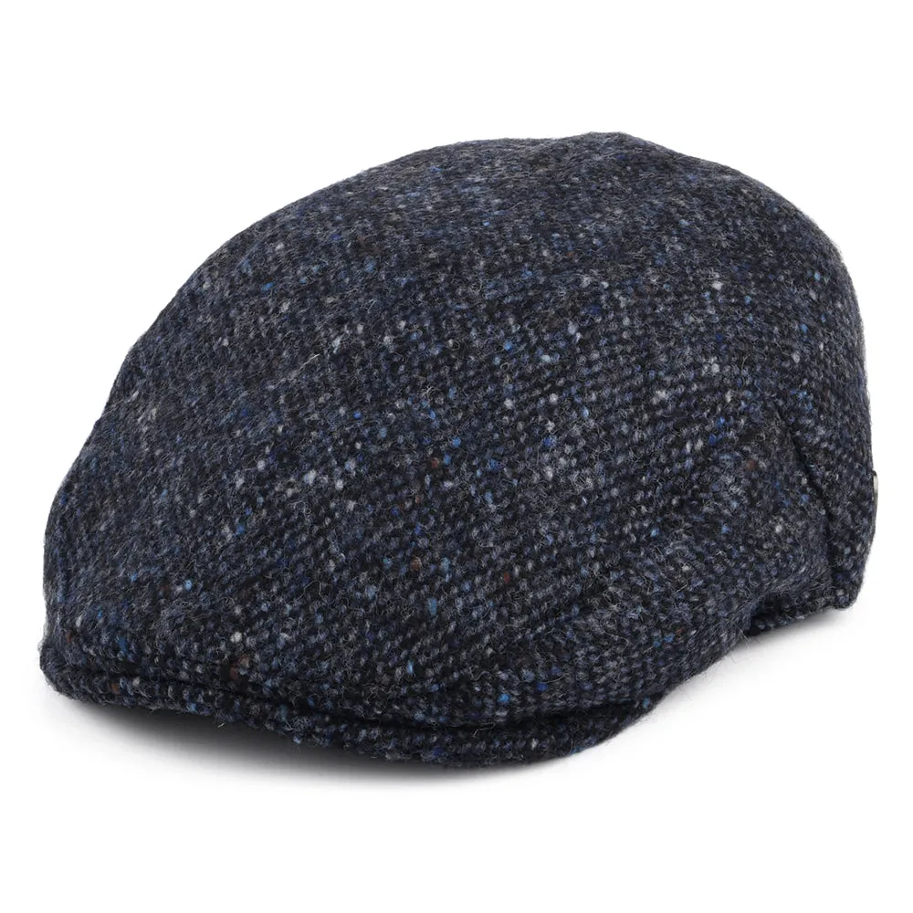 Jaxon & James Donegal Tweed Marl Foyle Flat Cap - Blue-Black