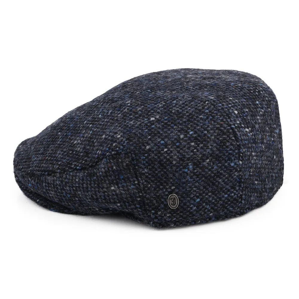 Jaxon & James Donegal Tweed Marl Foyle Flat Cap - Blue-Black