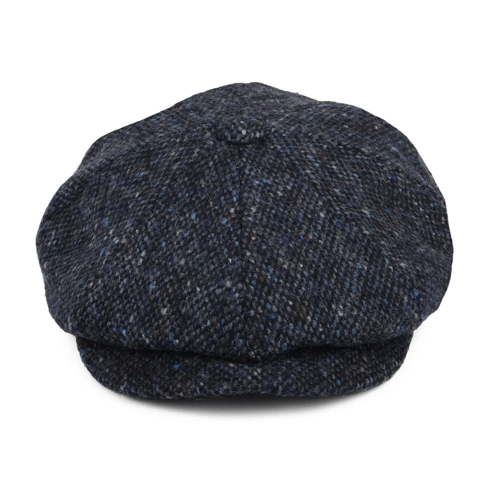 Jaxon & James Donegal Tweed Marl Glenborin Newsboy Cap - Blue-Black