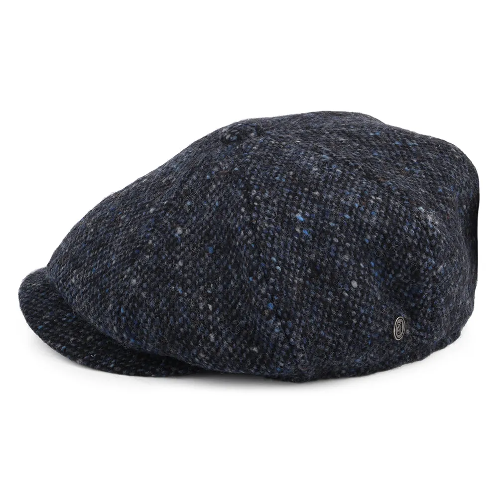 Jaxon & James Donegal Tweed Marl Glenborin Newsboy Cap - Blue-Black