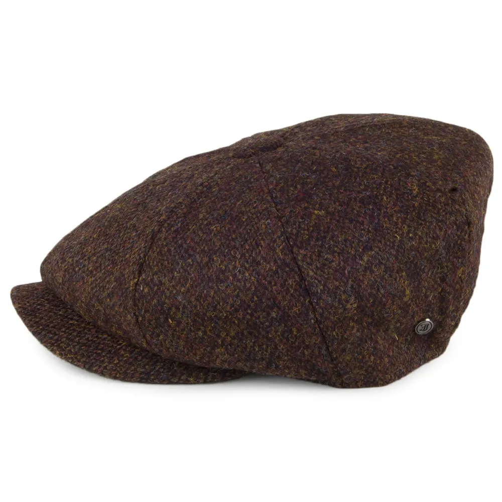 Jaxon & James HARRIS TWEED Arnol Newsboy Cap - Moss-Brown